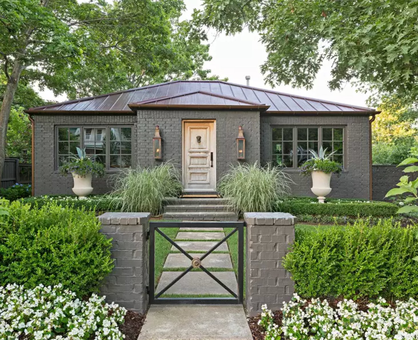 White and gray home exterior