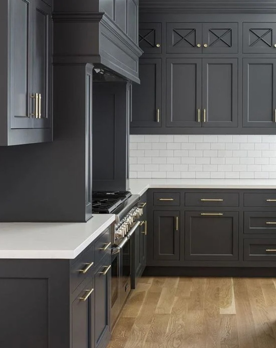 Wrought Iron by Benjamin Moore kitchen cabinets