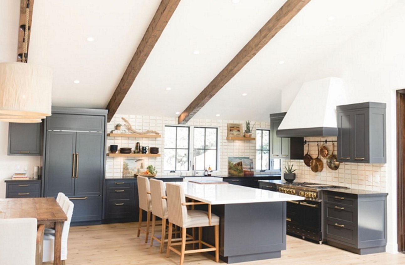 Wrought Iron by Benjamin Moore kitchen cabinets